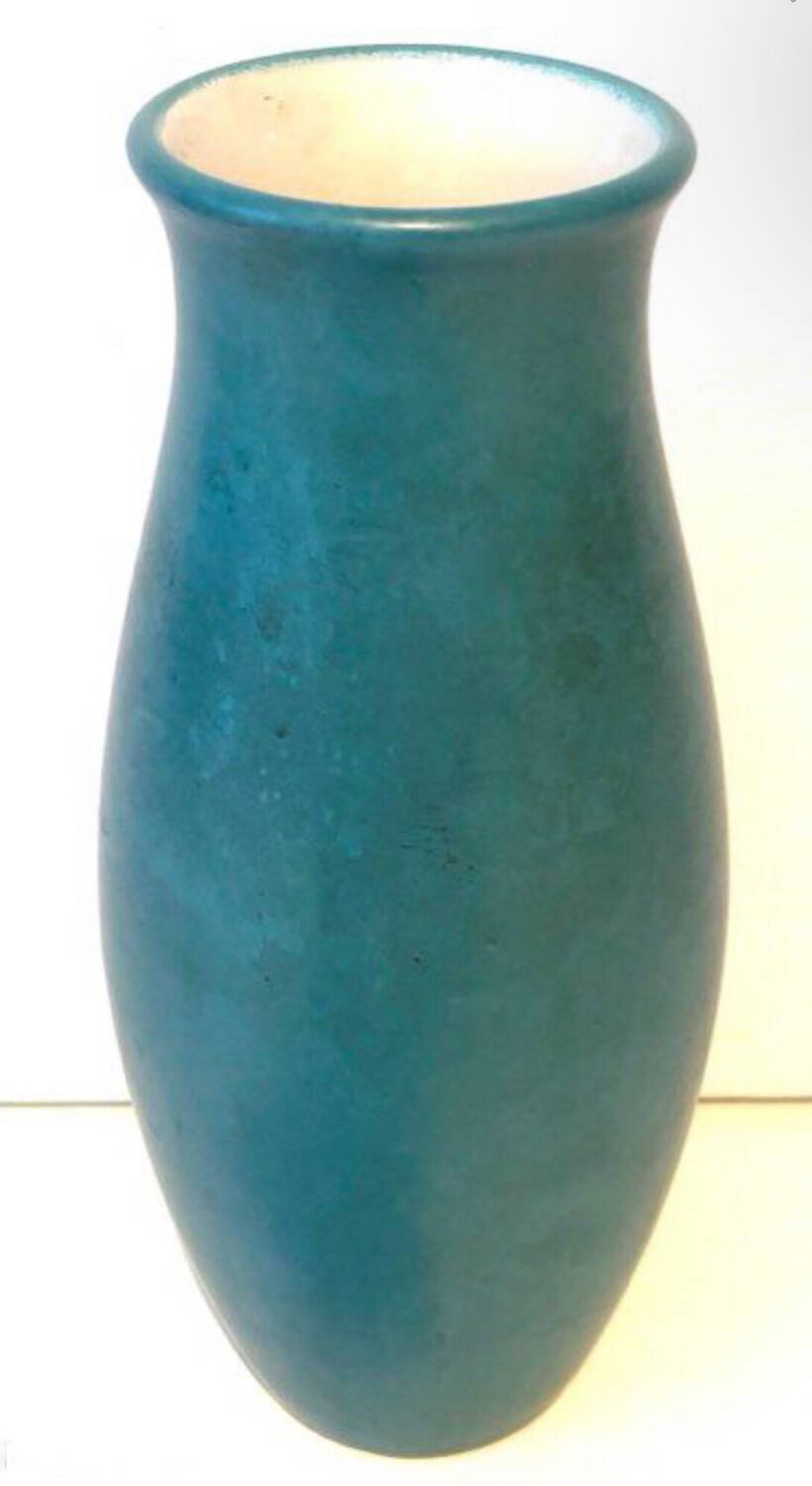 Turquoise ceramic vase
