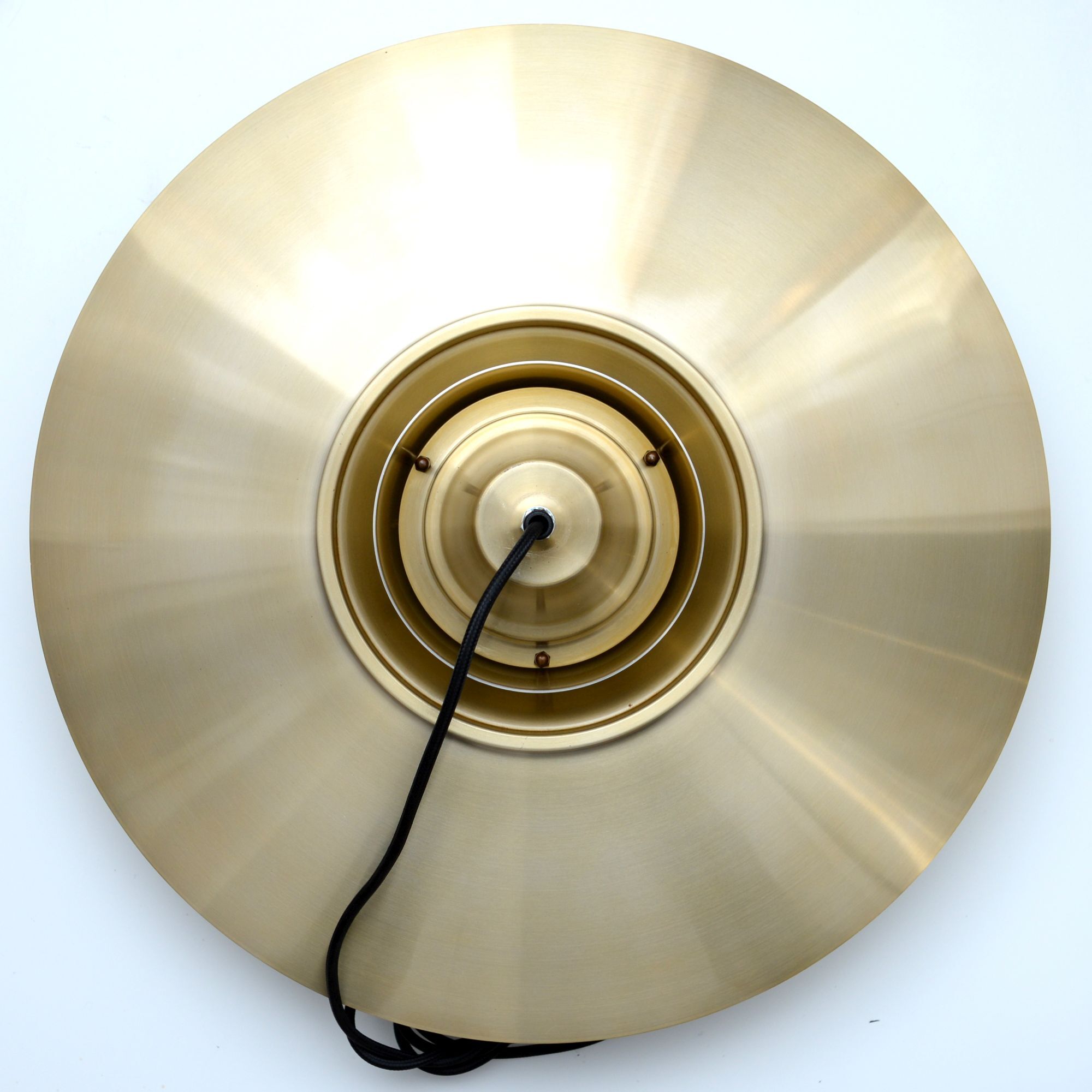 Vintage Danish Superlight lamp in brass, 1970's
