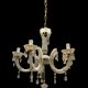 Italian white opaline glass chandelier