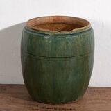 Ancient emerald green enamelled jar (circa 1820) #2