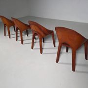 Set of four "Lira e Liuto" chairs by Mario Bellini for Cassina, Italy, 1980s.