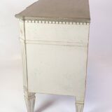 Gustavian Chest Of Drawers Grey Painted, Swedish Origin From 1840s
