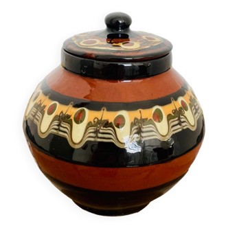 Candy box sugar bowl vintage ceramic craft Bulgaria