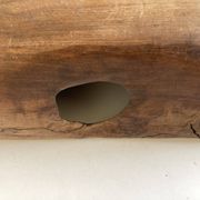 Coupe centre de table XxXL en bois de noyer creusé 1960 monoxyle