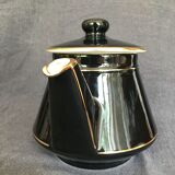 Black and gold ceramic coffee maker