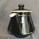 Black and gold ceramic coffee maker