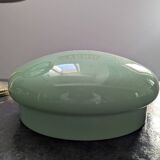 Antique Second Empire Napoleon III table lamp, 1870, brass and opaline glass