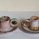 Duo of 50s ceramic hand candle holders