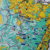 Ancienne carte scolaire : France, Nord-est, Hatier Kaeppelin.