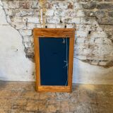 Rectangular solid pine mirror, brutalist style, circa 1980-90s