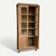 Armoire parisienne vitrée en bois brut, 1940