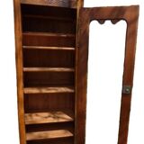 Showcase 1 glass door in solid cherry wood with sculpture - Very good condition