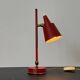 Stilux Milano Table Lamp 1950s Red Double Jointed Conical Shade