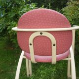 Souvignet pink design and skai chair