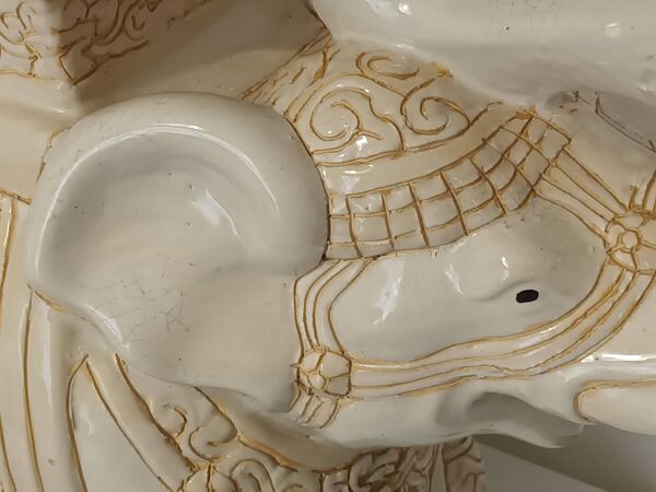 Porte plante éléphant en céramique vintage