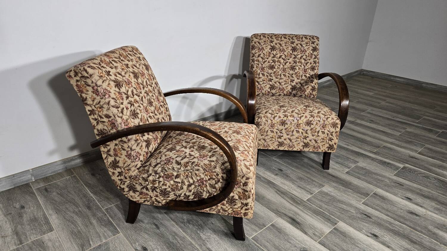 Set of Vintage Armchairs by Jindrich Halabala