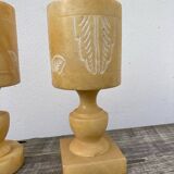 Pair of alabaster lamps