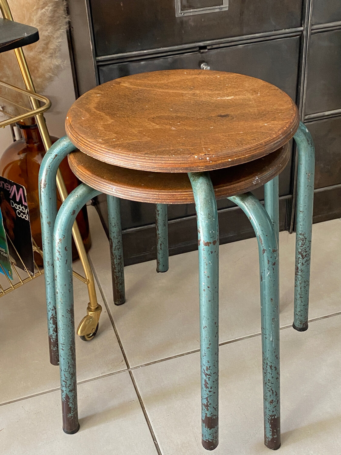 Pair of school stools