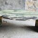 Large marble coffee table in the shape of an eye from Roche Bobois - 1970