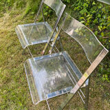 Folding plexiglass chairs