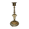 Candlestick in brass and marble from 1970