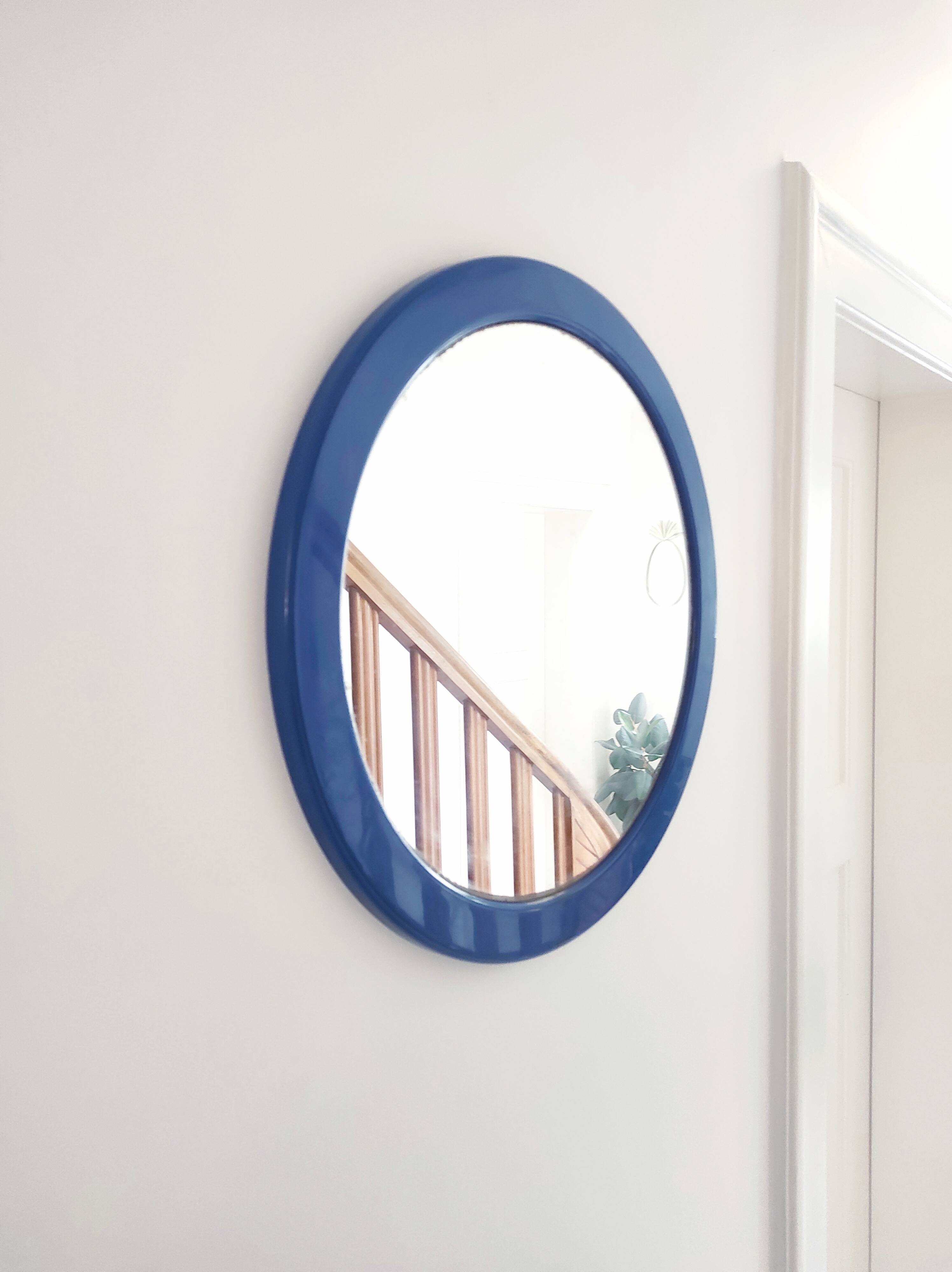 Miroir rond bleu, 1970
