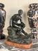 Hermès at rest, bronze Grand Tour, black and green patina, 19th century