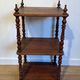 Three-Tier Shelf in Pitch Pine with Turned Columns and Spindles. Work