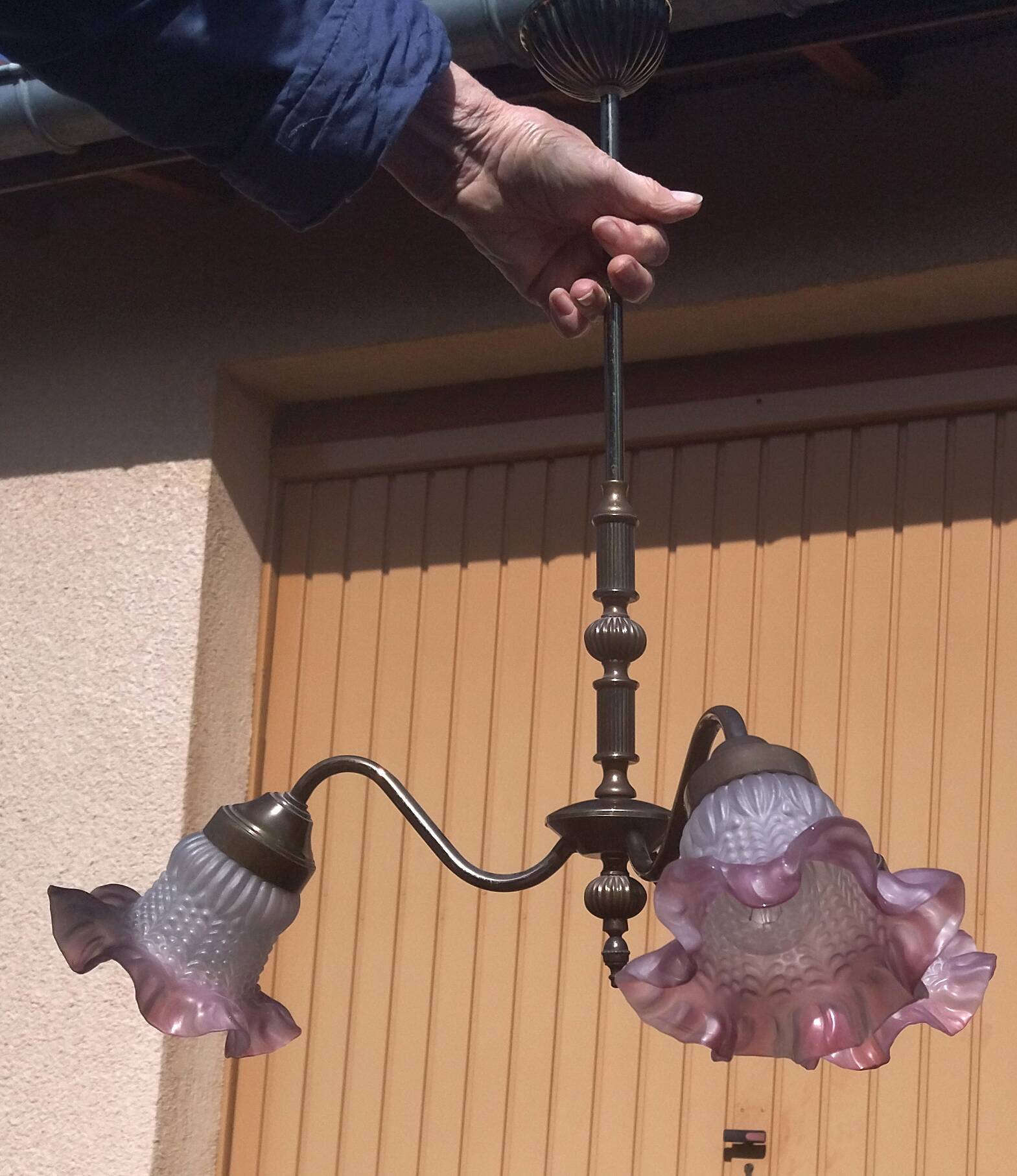Lustre fleurs années 20
