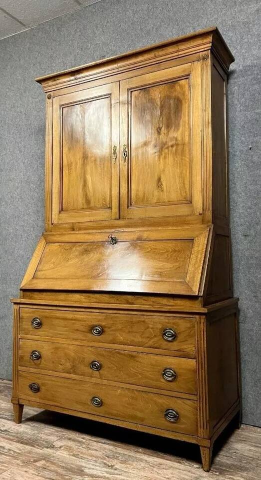 Louis XVI period scriban cabinet in mahogany circa 1760.