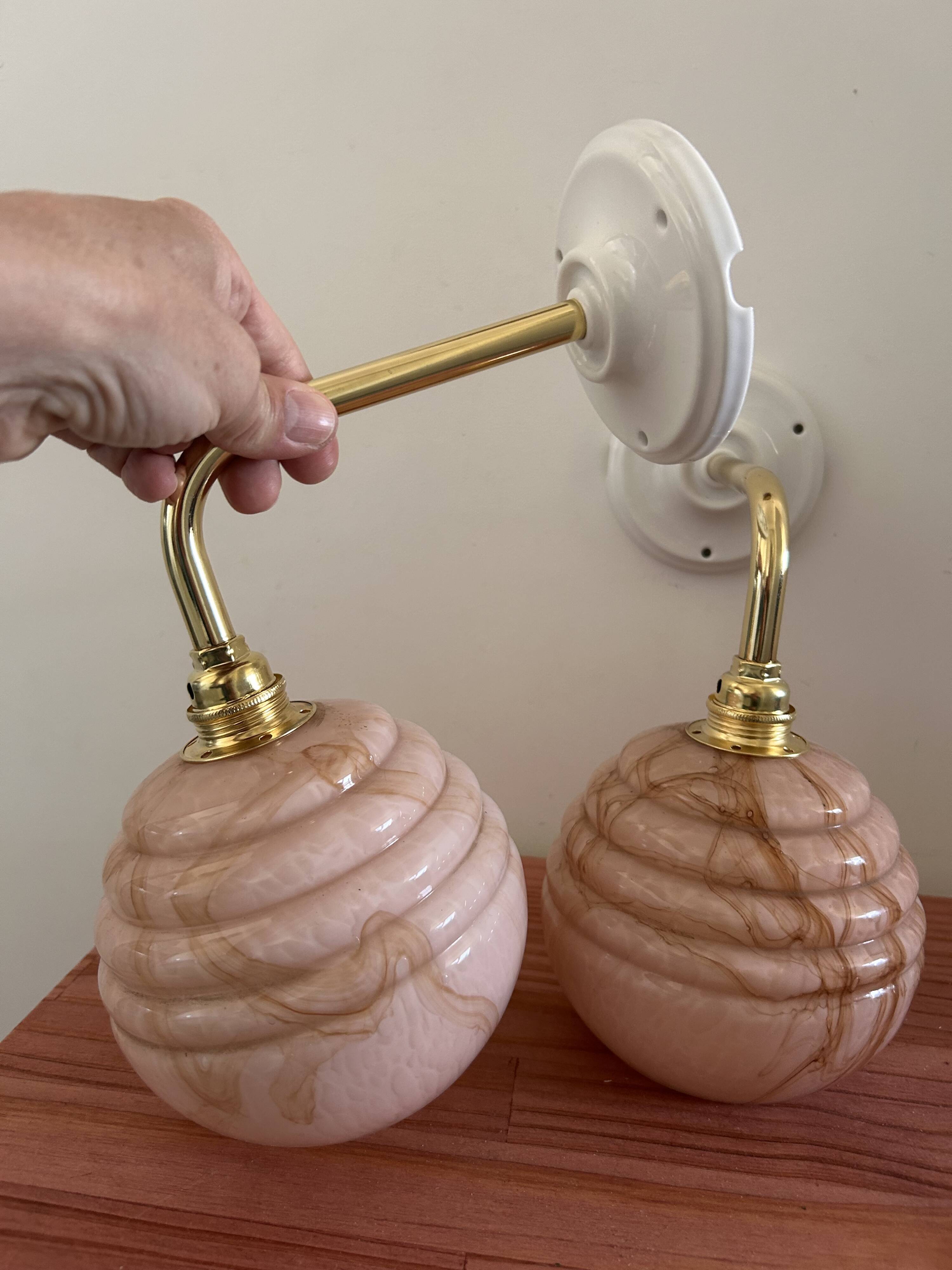 Pair of Art Deco wall lights