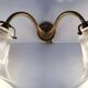 Double gilded bronze and glass wall lamp 1900