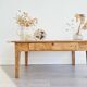 Table de ferme basse bois brut