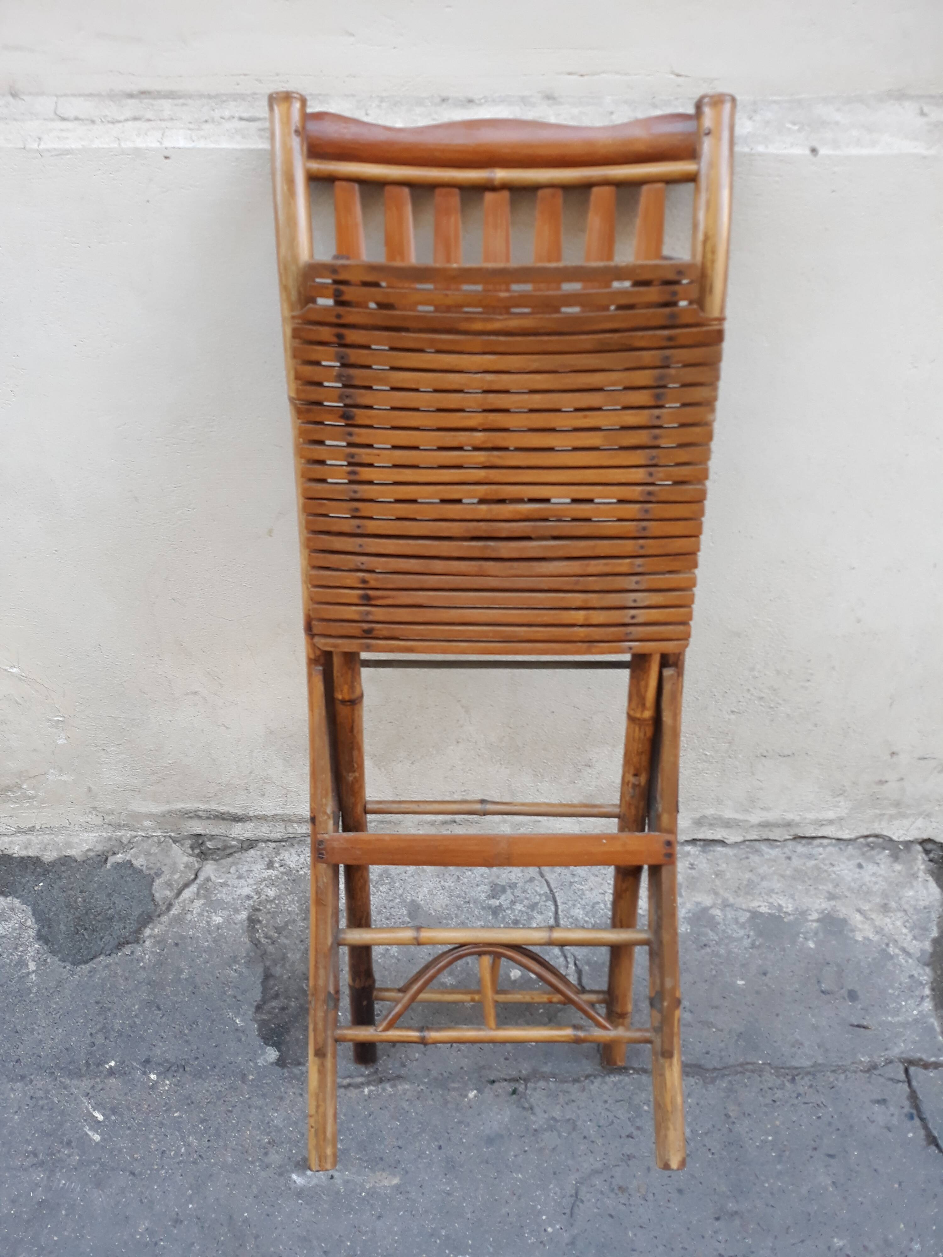 Bamboo folding chair