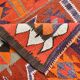 Red Orange Tribal Vintage Runner Rug, 101x297Cm