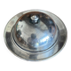 Old stamped silver metal butter dish