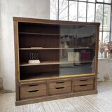 XXL oak display cabinet