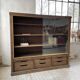 XXL oak display cabinet furniture