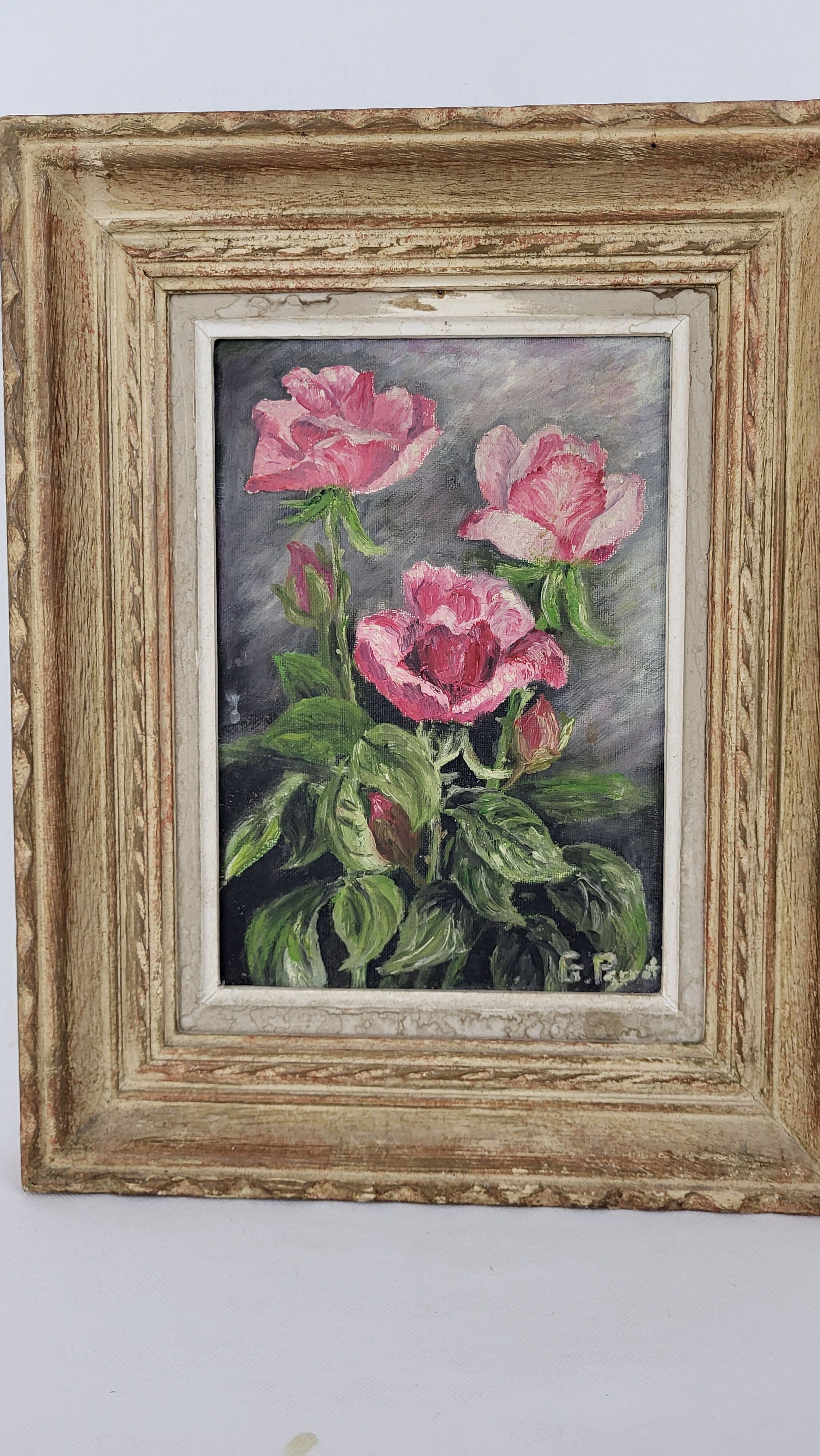 Bouquet painting signed G. Perrot