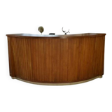 1950s curved oak counter/bar
