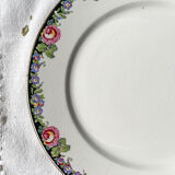 4 Digoin opaque porcelain plates with floral pattern "3984"