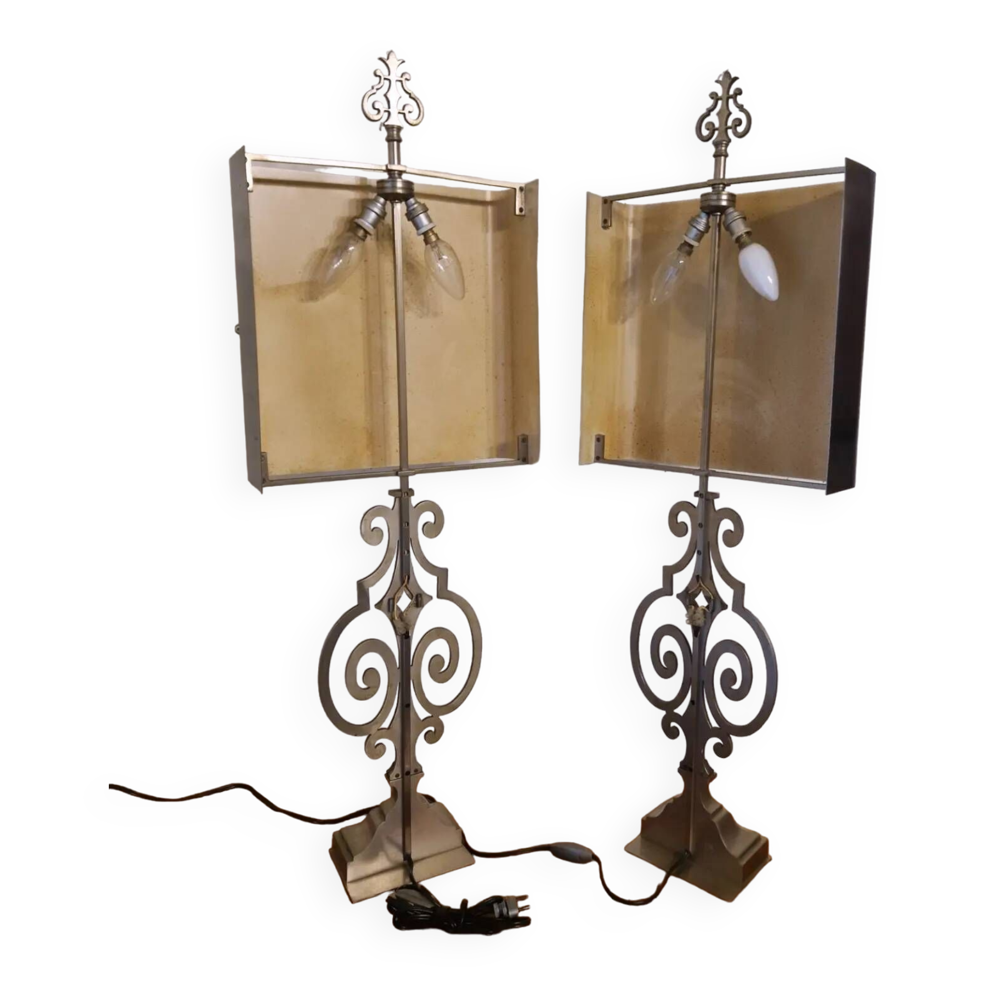 Pair of lamps from Maison Charles, Rinceaux models ref 2374 from the 70s.