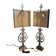 Pair of lamps from Maison Charles, Rinceaux models ref 2374 from the 70s.