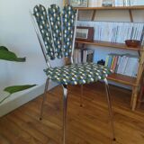 Set of reupholstered "petal" chairs