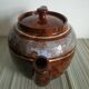 large vintage English earthenware teapot