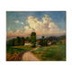 Tableau ancien paysage champêtre signé blain début xx siècle