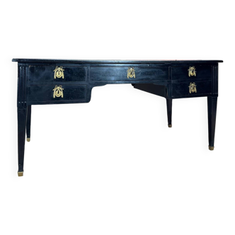 Large Louis XVI Period 18th Century Blackened Wood Flat Desk