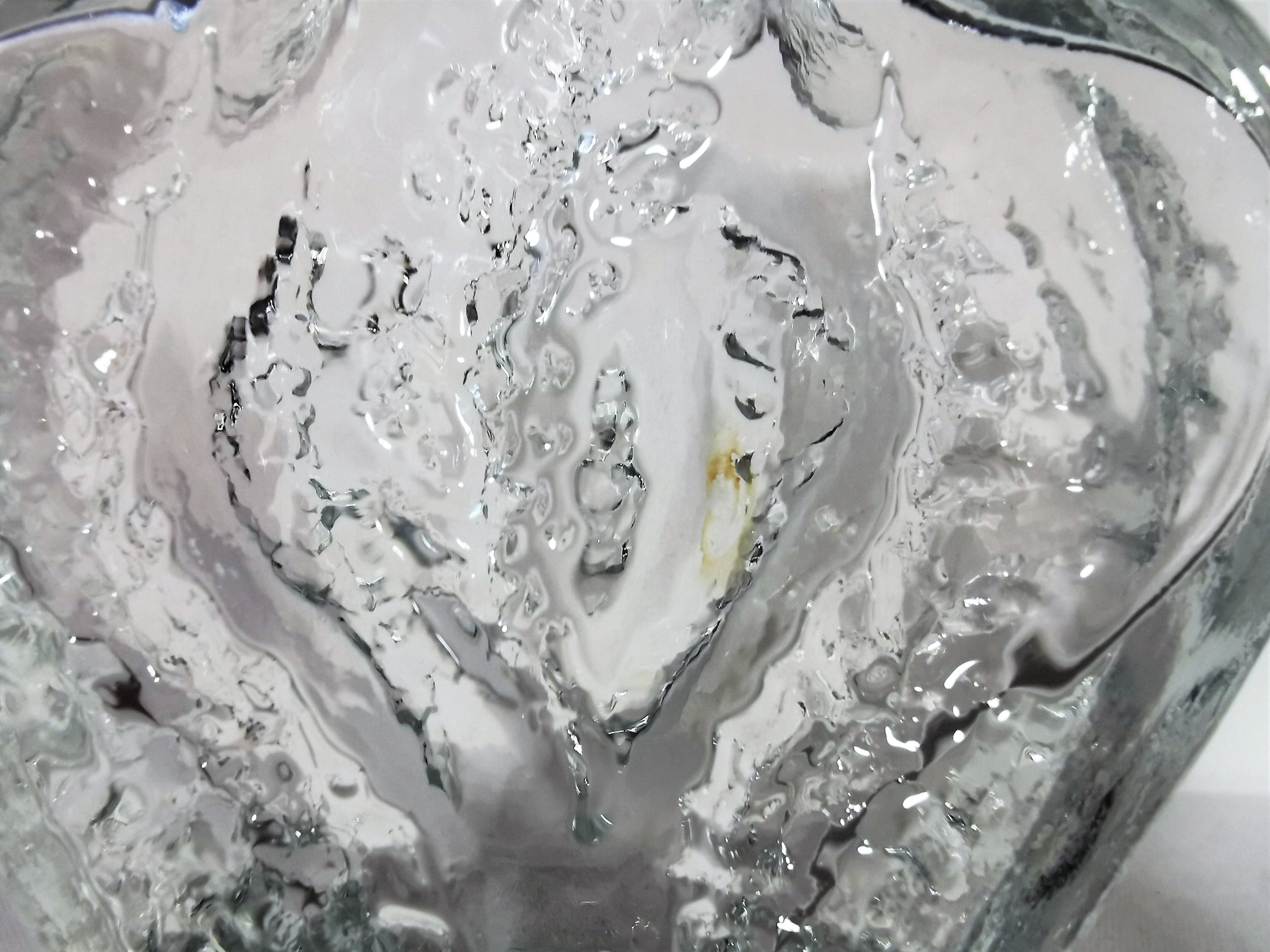 Textured Glass Vase by Ingrid Glashutte 1970's