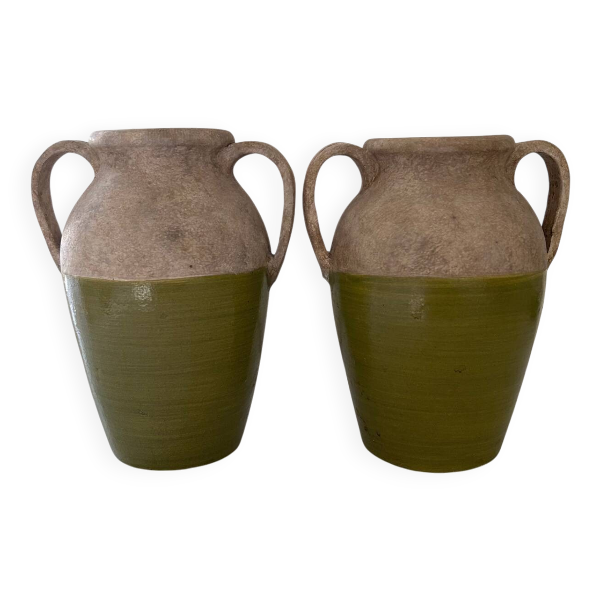 Pair of two-coloured jars