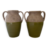 Pair of two-coloured jars